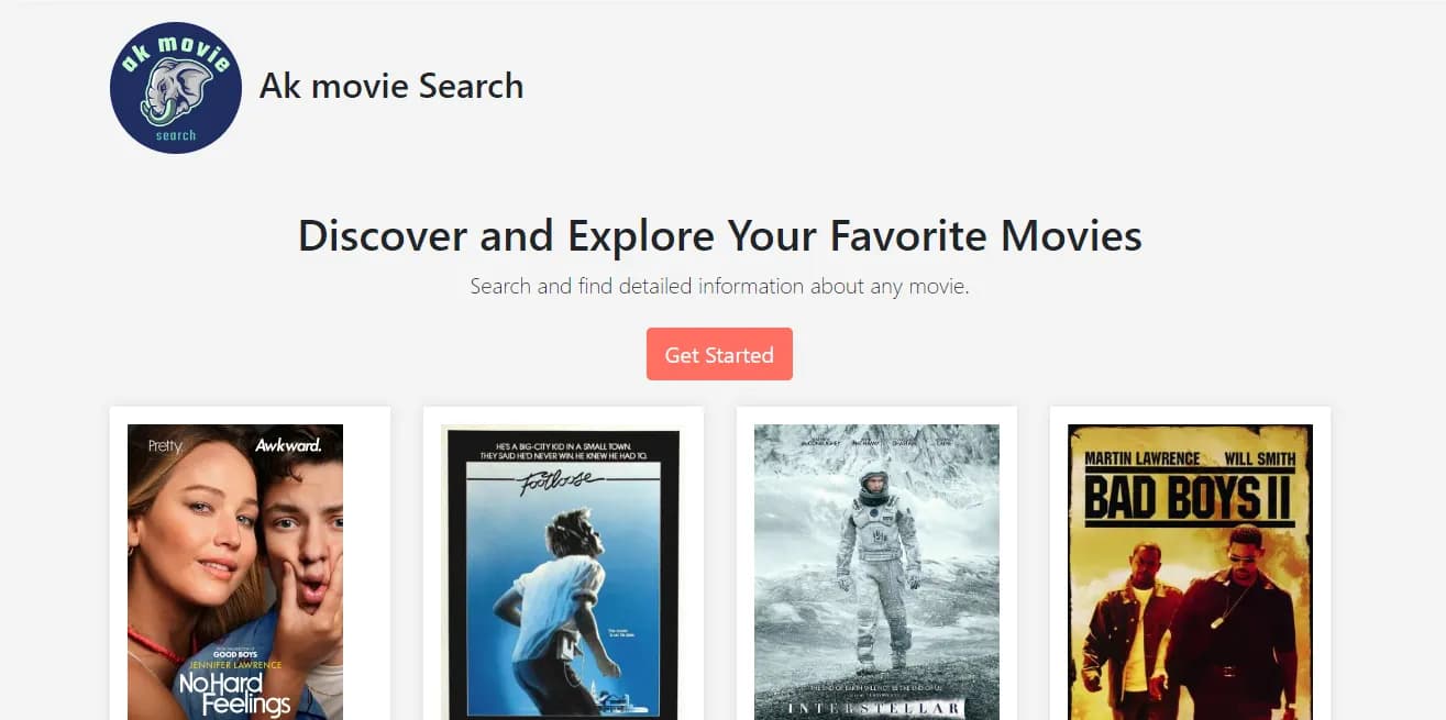 AK Movie Search App — project screenshot